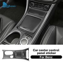 Carbon Fiber ABS Suede Gear Shift Panel Trim Cover for Mercedes A Class W176 CLA C177 GLA X156 2013-2018 Suede LHD