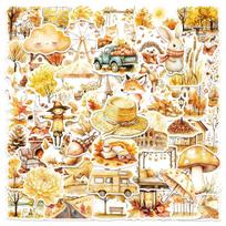 10/30/50pcs Cute Aesthetic Autumn Harvest Stickers Kawaii Animal Graffiti Decals for Phone Stationery Guitar Kid DIY Sticker Toy