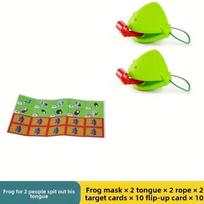 Frog Mask Wagging Tongue Lick Cards Board Games for Children Family Party Toys Antistress Funny Desktop Puzzle Game Toys