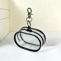 Zipper Closure Cat Food Bag Transparent Kibble Storage Pouch Stylish Portable Feeding Bag Black 1
