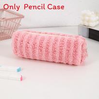 Korean Style Fluffy Pencil Bag With Multiple Colors For Middle School Use