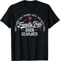 Clearwater 2026 Vacation Family Trip Matching Family T-Shirt L