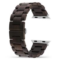 BE DĖŽUTĖS Laikrodžio apyrankė Apple Watch 10 Medinė apyrankė Suderinama su Series11 10 9 8 Ultra 3 42mm(series 3)/44mm/45mm/46mm/49mm black