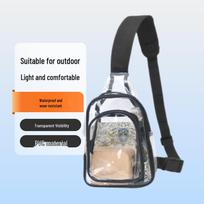 Clear PVC Crossbody Chest Bag - Lightweight Portable Travel Backpack Below 20L