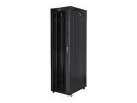 LANBERG free standing rack 19inch cabinet 47U 800x1000 glass door LCD flat pack black