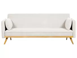 Trivietė išskleidžiama sofa ASAA, kreminė balta