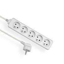 Balta 5 lizdų ilginimo virvė su įžeminimu, 3 m, OMY 3x1, Elgotech EPS-503