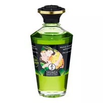 Shunga Exotic Green Tea, 100 ml afrodiziakinis šildantis aliejus