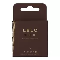 LELO HEX Respect XL, 3 vnt. dideli prezervatyvai