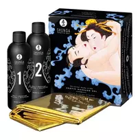 Shunga Exotic Fruits, 500 ml masažo gelio rinkinys