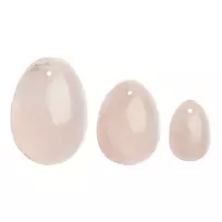 La Gemmes Rose Quartz Yoni Eggs vaginalinių kiaušinėlių rinkinys