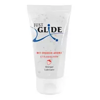 Just Glide Strawberry, 50 ml braškių kvapo vandens pagrindo lubrikantas