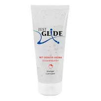 Just Glide Strawberry, 200 ml braškių kvapo vandens pagrindo lubrikantas
