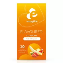 EasyGlide Flavored, 10 vnt. aromatizuotų prezervatyvų rinkinys
