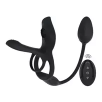 Couples Choice RC Multi Function vibruojantis penio žiedas - kaištis