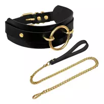 Kinky Diva O-Ring Front Collar antkaklio ir pavadėlio rinkinys