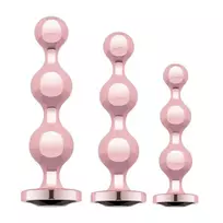 Rosy Gold Metal Butt Plug Set analinių kaiščių rinkinys