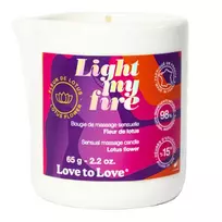Love to Love Light My Fire Lotus Flower, 65 g masažinė žvakė