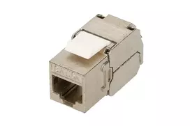 Extralink Keystone CAT6A STP RJ45 kampuotas metalinis kištukinis lizdas, vieno prievado