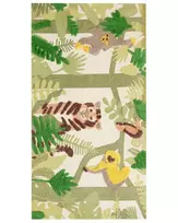 Vaikiškas kilimas JANHTO žalias 80 x 150 cm medvilninis