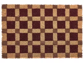 Durų kilimėlis VILLASIS smėlio/rudos spalvos 40 x 60 cm Kokoso pluoštas