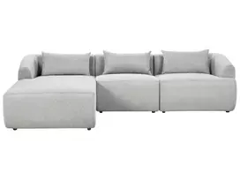 3-vietė kampinė sofa SVANSELE šviesiai pilka dešininė