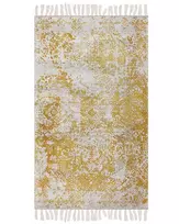 Kilimas BOYALI garstyčių spalvos 80 x 150 cm viskozė
