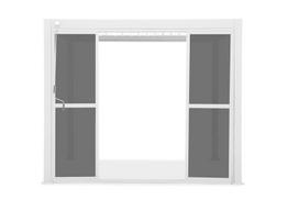 Stumdomos polikarbonatinės durys pavėsinei Pergola PREMIUM 4m, White