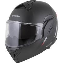 Atverčiamas motociklininko šalmas Cassida MultiFlip Solid P/J - černá matná/červená/šedá