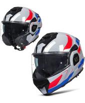 Atverčiamas motociklo šalmas W-TEC Zoroz P/J - Glossy Tricolor