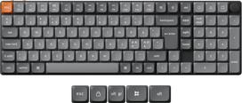 Keychron K17 MAX QMK/VIA Hot-Swappable Low-Profile Mechanical Keyboard with Gateron Red Switches (K17M-H1-BO)