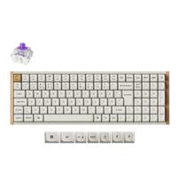 Keychron Keychron K4 HE SE Wireless Keyboard, Purple Magnetic Switches, White (K4H-Q1-BO)