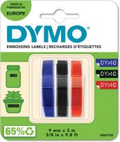 DYMO 3D embossing tape, 9 mm, 3 different colors (S0847750)
