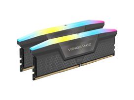 CORSAIR Vengeance RGB 64GB (2 x 32GB) DDR5 memory kit, black (CMH64GX5M2D6000C40)