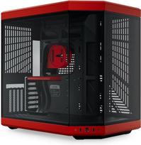 Hyte Y70 Red ATX case with panoramic window, black/red (CS--Y70-BR)