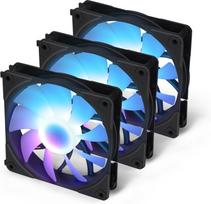 Blackstorm Luna UF120 ARGB PWM fan pack, black, 120 mm, 3 fans per pack