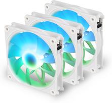 Blackstorm Luna UF120 ARGB PWM fan pack, white, 120 mm, 3 fans per pack
