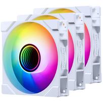 Phanteks M25 Gen2 120 mm PWM DRGB Reverse Fan, White, 3-Pack (PH-F120M25R_G2_DWT01_3P)