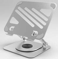 ErgoWork Alu 360° swivel computer stand, silver