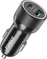 FoneKit Travel 51W USB-C + USB-A Car Charger (PD-210PTP)