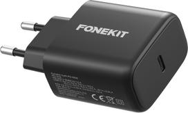 FoneKit GaN PD 65W fast charger, USB-C, black (PD-543 65W)
