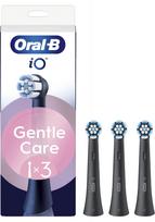 Oral-B iO Gentle Care Black Replacement Brush Heads, 3 pack, black (456968)