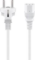 Goobay type F, CEE 7/7 – C13 power cable, 2 m, white (96039)