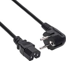 Fuj:tech CEE 7/7 – C13 power cable with angled plug, black, 0.5 m (JT008-ST3-Black-0.5m)