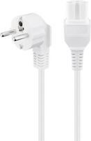 Fuj:tech CEE 7/7 – C13 power cable with angled plug, white, 5 m (JT008-ST3-White-5m)