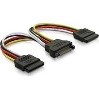 Fuj:tech Goobay Y-Power Adapter for 15-Pin SATA to 2x Hard Drives (SATA-15)