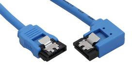 Intos InLine rounded SATA cable with right-angle L-connector, 0.3m (27703R)