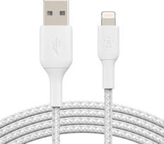 BELKIN BOOST CHARGE™ Lightning to USB-A cable, braided, 1m, white (CAA002bt1MWH)