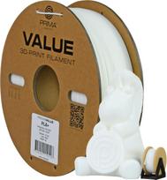 PrimaCreator PrimaValue PLA+ filament for 3D printer, 1.75 mm, white (30231-12793)