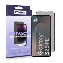 FoneKit Privacy+ Full Cover screen protector, Samsung Galaxy S25 FE (6438148064563)